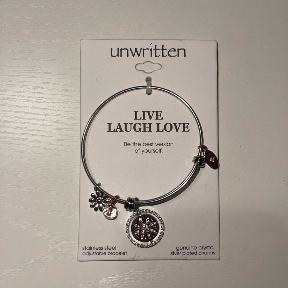 Unwritten Silver and Rose Gold Charm Bracelet